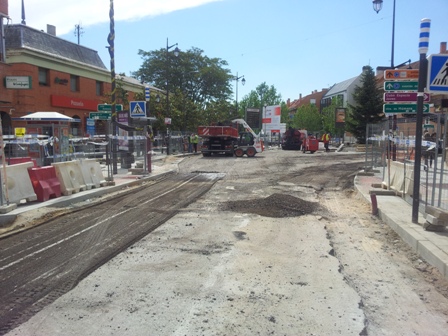 Operación asfalto en el barrio de la Estación
