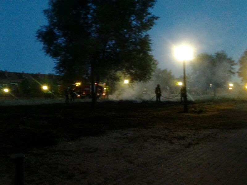 Incendio en una parcela de Campodón