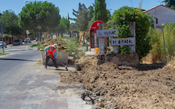Comienzan la construcción del nuevo acerado de la avenida Monte Segovia