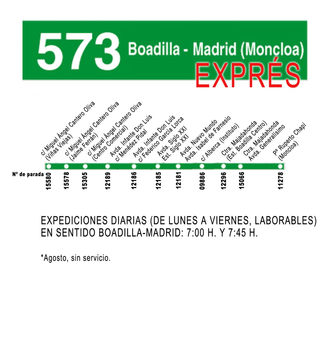Boadilla – Madrid en 30 minutos
