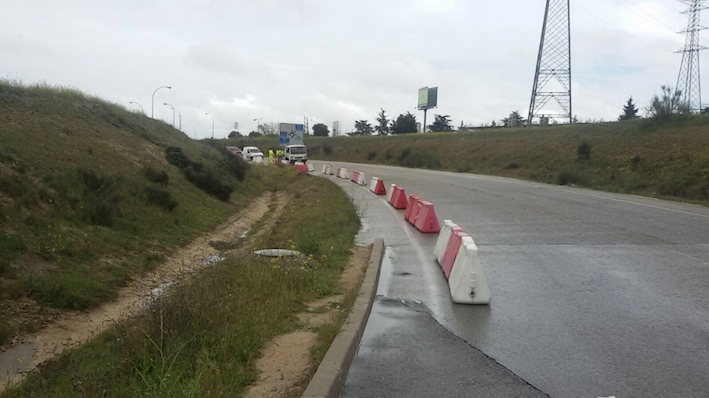 Barrera de seguridad para los peatones en la zona de Roza Martín