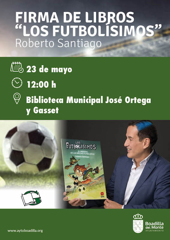 Roberto Santiago, autor de “Los Futbolísimos”, firmará libros en Boadilla
