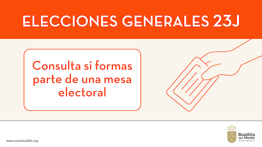 Boadilla sortea las mesas electorales para las próximas elecciones del 23 de julio 