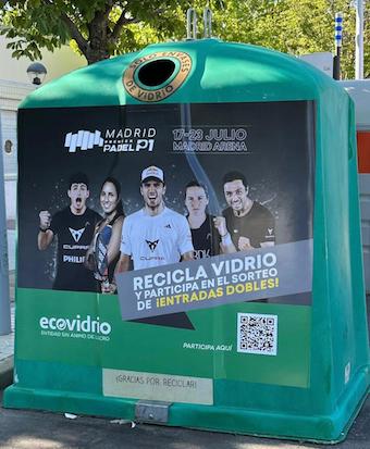 Boadilla regala entradas para el Madrid Premier Padel a los vecinos que reciclen vidrio