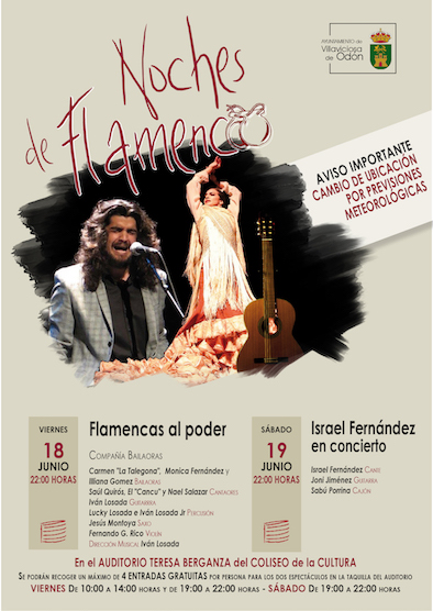 Flamencas al poder e Israel Fernández actúan este de semana en las Noches de Flamenco de Villaviciosa