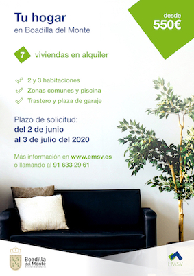 Nueva promoción de viviendas en alquiler de la EMSV de Boadilla por 550 euros mensuales