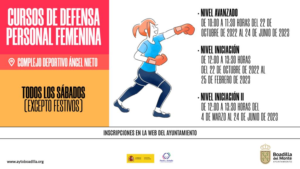 Boadilla ofrece cursos de defensa personal gratuitos para mujeres mayores de 14 años