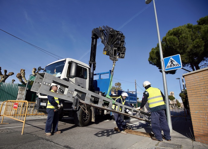 Se elimina el cable aéreo de 10 calles del barrio de Las Matas